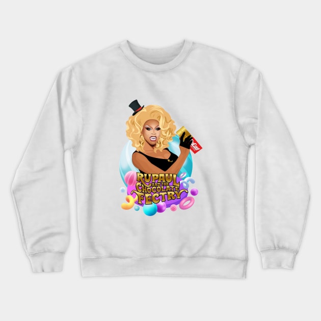 Mother Ru and the Chocolate Fectry from Drag Race Crewneck Sweatshirt by dragover